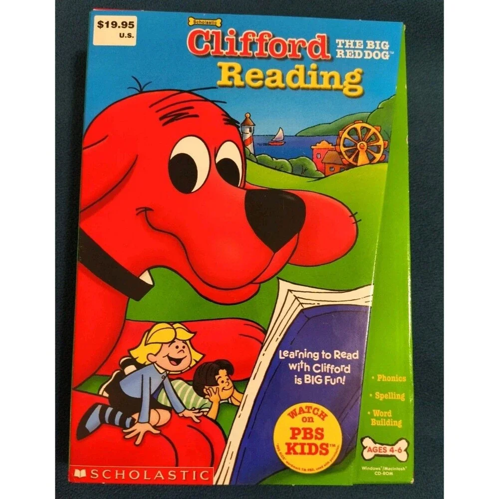 2000 Clifford The Big Red Dog Reading CD-Rom Sealed - Windows XP